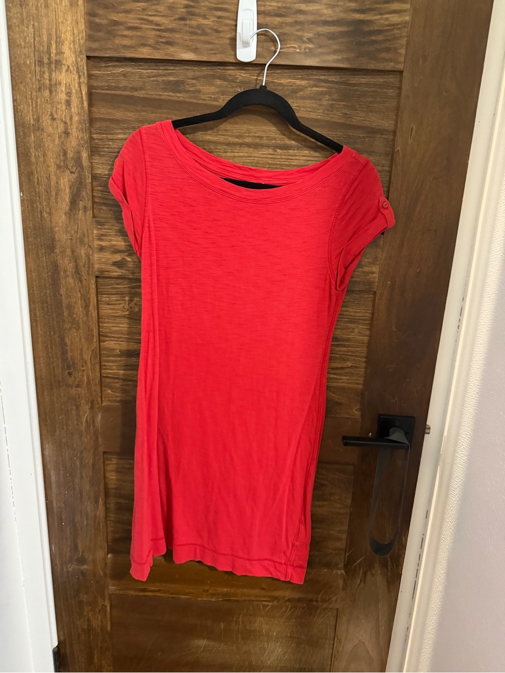 Banana Republic Coral Red Short Sleeve Tunic